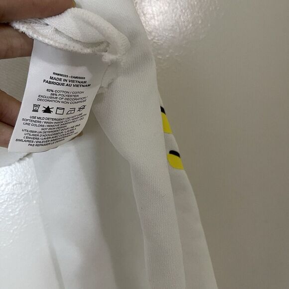 NIKE white cropped long sleeve logo sweatshirt size medium - Picture 4 of 7